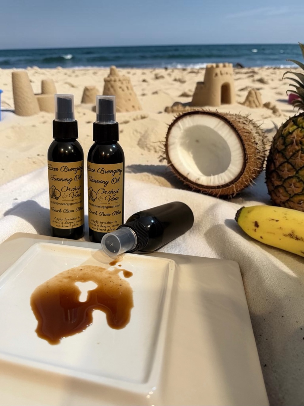 Bronzing Tanning Oil Spray — Turmeric Cocoa Beach Bum Bliss Orchid & Vine Scent